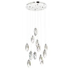 Crystal 12 Light Cluster Pendant Polished Chrome & Crystal picture on the white background