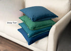 Cushion F+H Velvet Plain Deep Teal 45x45cm life style picture 