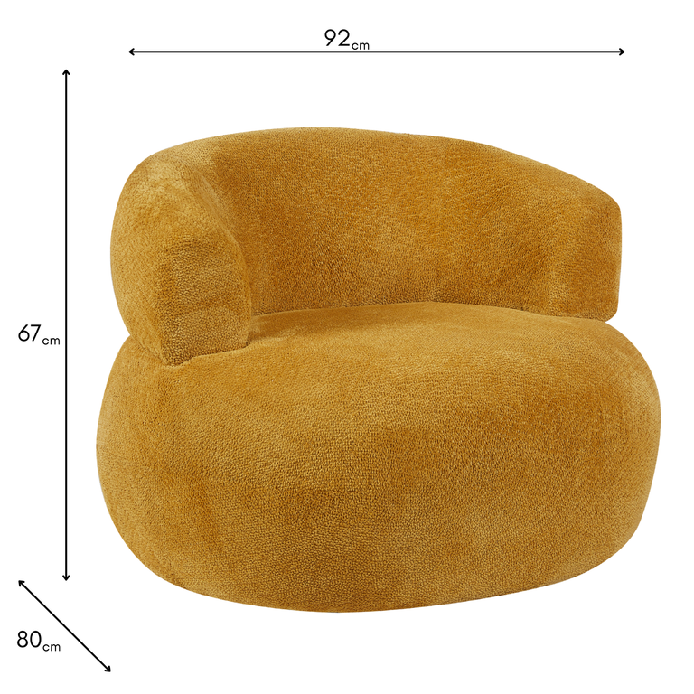 Daisy Accent Chair Mustard - Fabric Occasional Chair for Living Room