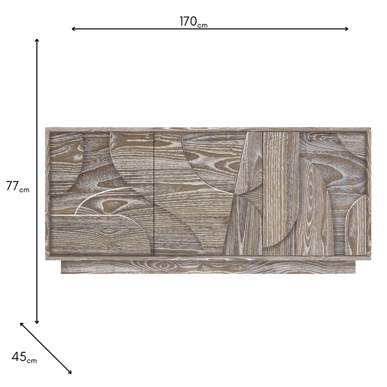 Dakota 3 Door Sideboard Wood - Dining Room Furniture Collection