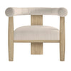 Dakota Fabric Accent Chair Oak picture on the white background