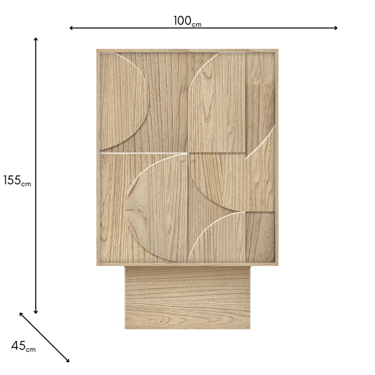 Dakota Cabinet Bar Unit Oak - Wooden Sideboard Dining Furniture