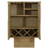 Dakota Cabinet Bar Unit Oak picture of the opened sorage space