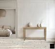 Dakota Console Table With Shelf Oak with a bottom shelf