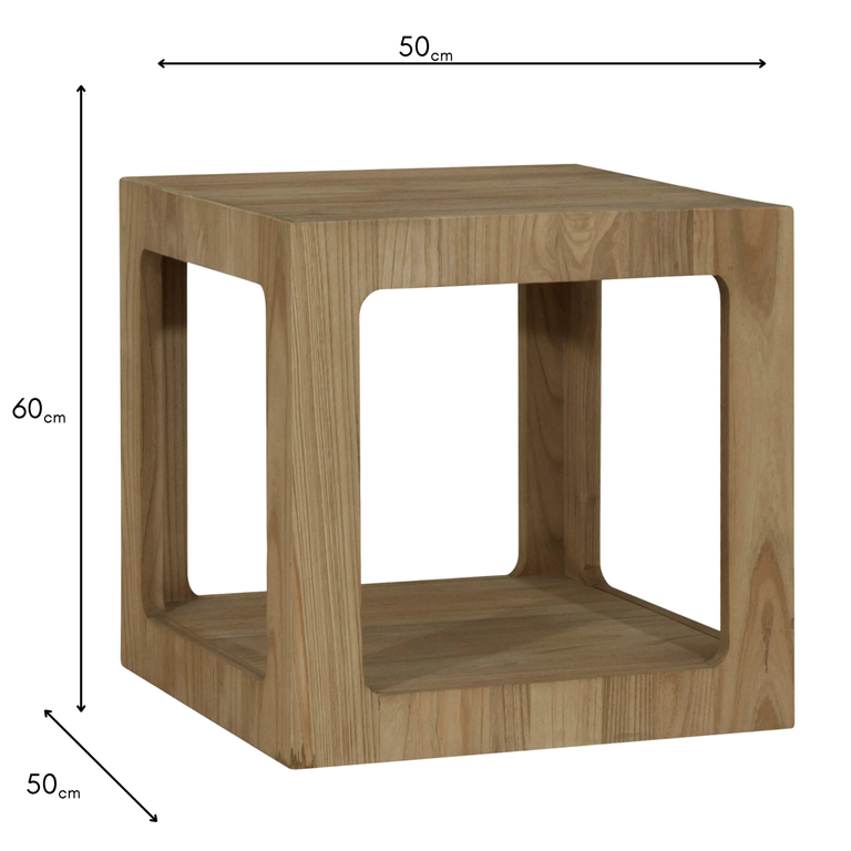 Dakota End Table Oak - Square Accent Side Table