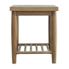 Dakota End Table With Shelf Oak side view picture