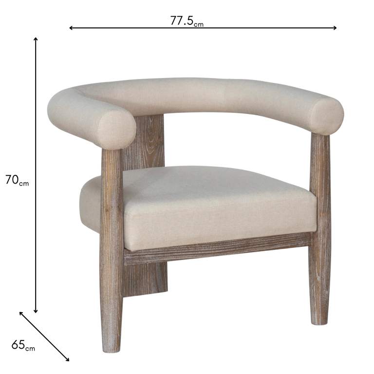 Dakota Fabric Accent Chair - Living Room Furniture Collection
