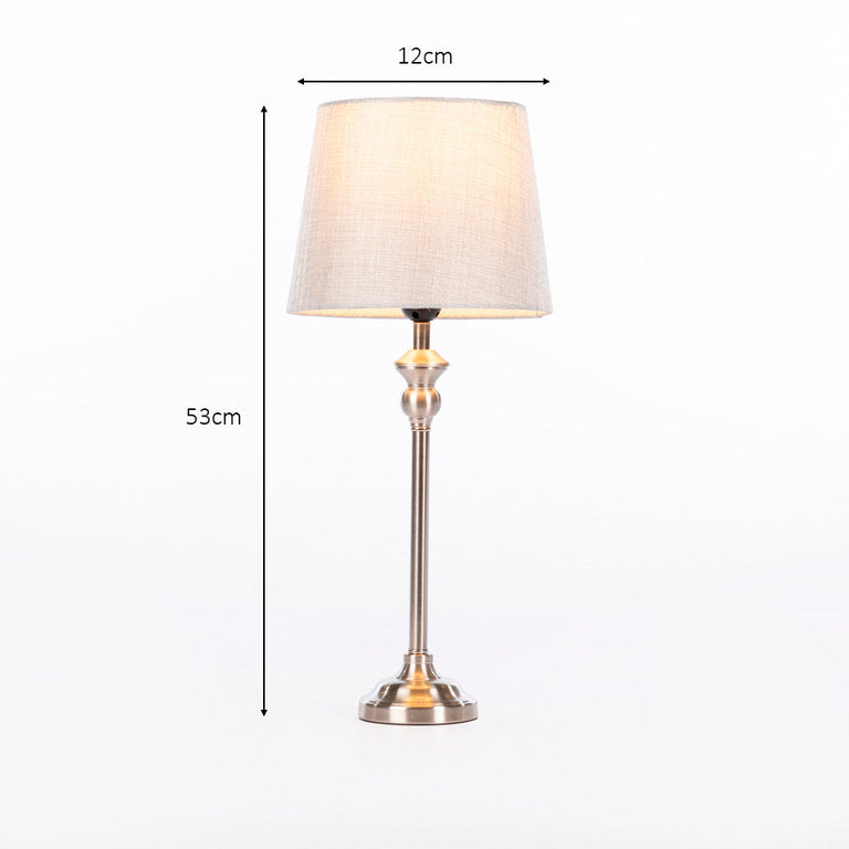 Dani Mini Buffet Table Lamp – Modern Silver Grey Lamp for Table