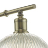 Dara Wall Light Antique Brass & Glass close view picture of the frame