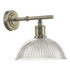 Dara Wall Light Antique Brass & Glass can be used with or without pull cord switch