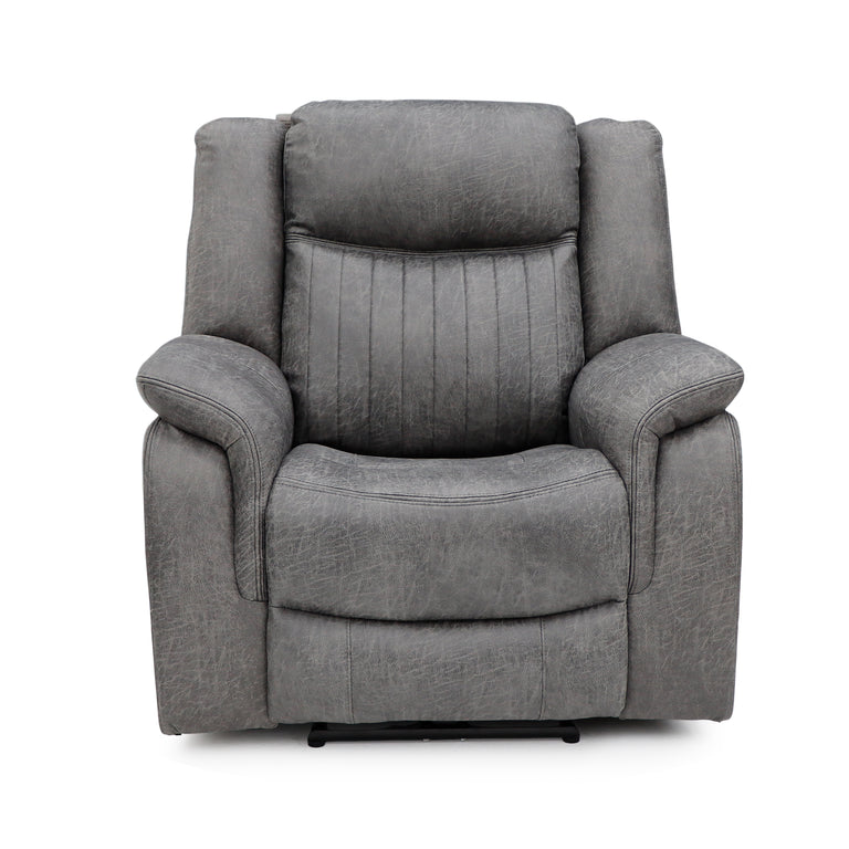 Darlington 3+1+1 Seater Sofa Recliner Suite Grey - Living Room Furniture Set