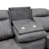 Darlington 3 Seater Sofa Recliner Grey picture with drop down console