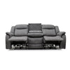 Darlington 3 Seater Sofa Recliner Grey picture with reclined seats