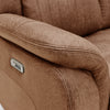 Darlington 3 Seater Sofa Recliner Tan close view [picture of the hand rest