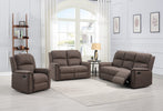 Dartmoor 3 Seater Sofa Recliner Brown lie style photo with armchair and 2 seater sofa