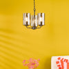 Daylin 3 Light Pendant Satin Black and Smoked Ribbed Glass life style picture
 
