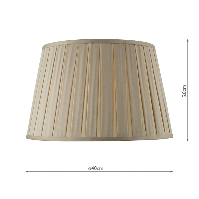 Degas Faux Silk Tapered Drum Shade Taupe - Elegant Lamp Shade