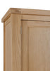 Delaney 2 Door Wardrobe Oak close view picture of the wardrobes top