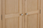 Delaney 2 Door Wardrobe Oak close view picture of the wardrobes door
