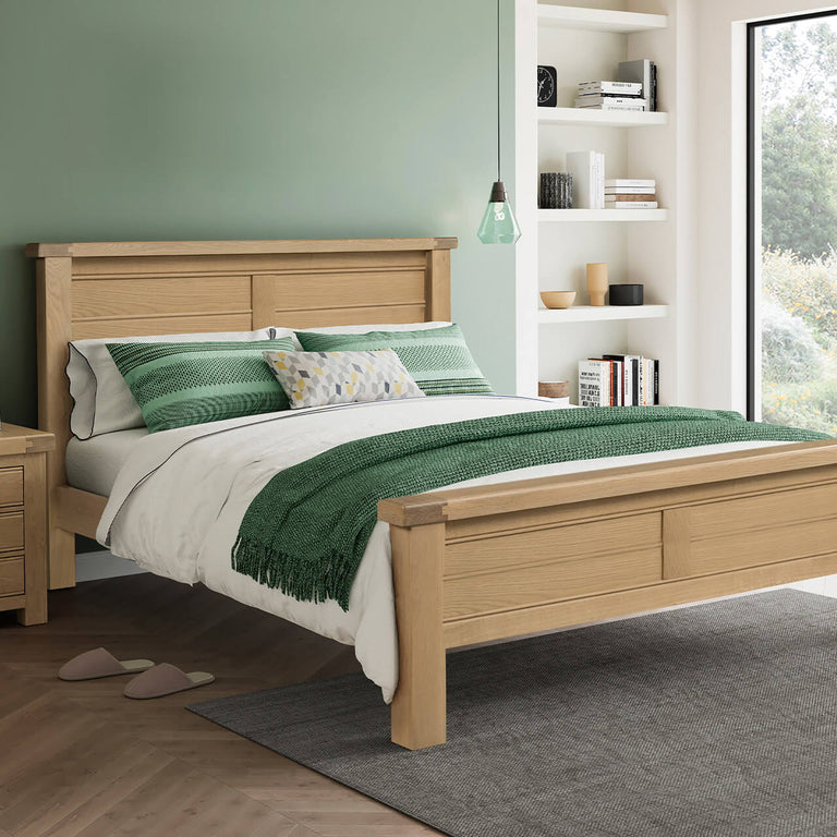 Delaney Double Bed Oak 4ft6