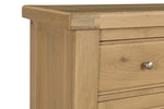 Wooden kitchen sideboard with shelves and drawers

