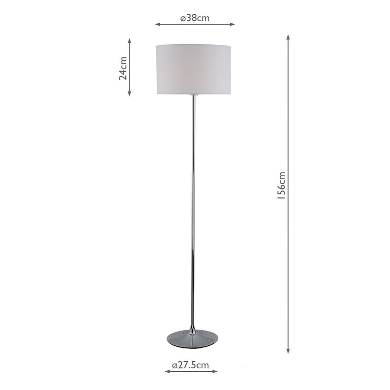 Delta Floor Lamp Polished Chrome - Floor Lamp with Shade Collection