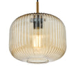 Demarius Pendant Natural Brass/Amber Glass close view picture of the glass shade