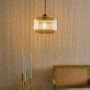 Demarius Pendant Natural Brass/Amber Glass life style picture