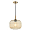 Demarius Pendant Natural Brass/Amber Glass picture on the white background