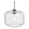 Demarius Pendant Polished Chrome/Clear Glass close view picture of the glass shade