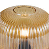 Demarius Table Lamp Amber Ribbed Glass top view picture