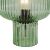 Demarius Table Lamp Green Ribbed Glass close view picture of the base
