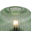 Demarius Table Lamp Green Ribbed Glass close view picture of the shade