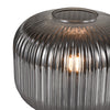 Demarius Table Lamp Smoked Ribbed Glass close view picture of the lamp shade