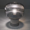 Demarius Table Lamp Smoked Ribbed Glass reflect light beautifully