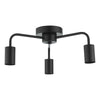 Dena 3 Light Semi-Flush Matt Black picture of the ceiling semi flush fitting
