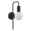Dena Wall Light Matt Black picture with dimmable bulb