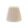 Didina Linen Tapered Drum Shade 15cm Natural with switched on light