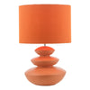 Discus Ceramic Table Lamp Orange picture on the white background