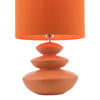 Discus Ceramic Table Lamp Orange close view picture of the ceramic orange base