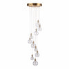 Dita 10 Light Cluster Pendant Brass & Glass picture on the white background