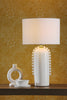 Dolce Ceramic Table Lamp White life style picture