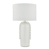 Dolce Ceramic Table Lamp White with a sleek white ceramic base