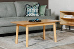 Doolin Coffee Table Natural Oak side view life style picture