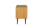 Doolin TV Unit 1 m Natural Oak offering cable management solutions
