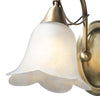 Doublet Double Wall Bracket Antique Brass close view picture of the lamp shade