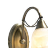 Doublet Wall Light Antique Brass close view picture of the fitting plate