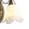 Doublet Wall Light Antique Brass close view picture of the alabaster glass lamp shade