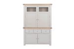 Doune Larder Cabinet Taupe Front view picture on the sideboard