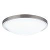 Dover Bathroom Flush Satin Chrome White Acrylic - Bathroom Lighting